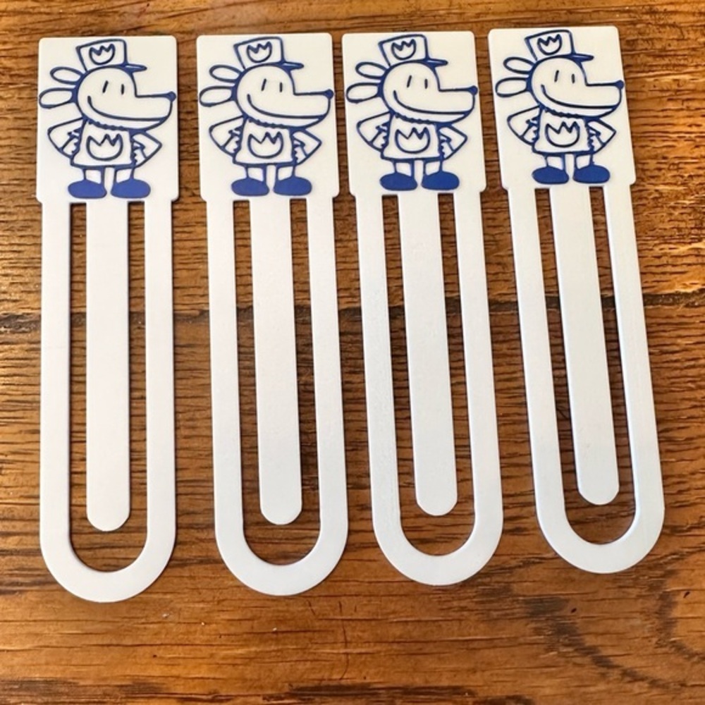 4 DogMan 3D Printed Bookmarks